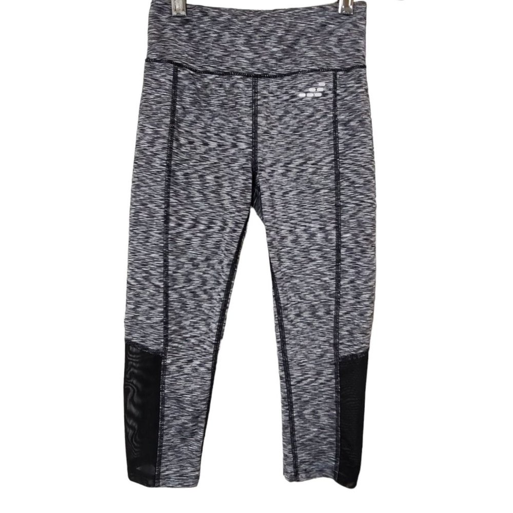 BCG Girls Training Leggings Black Mesh Ankle Pull-On Size Small 7